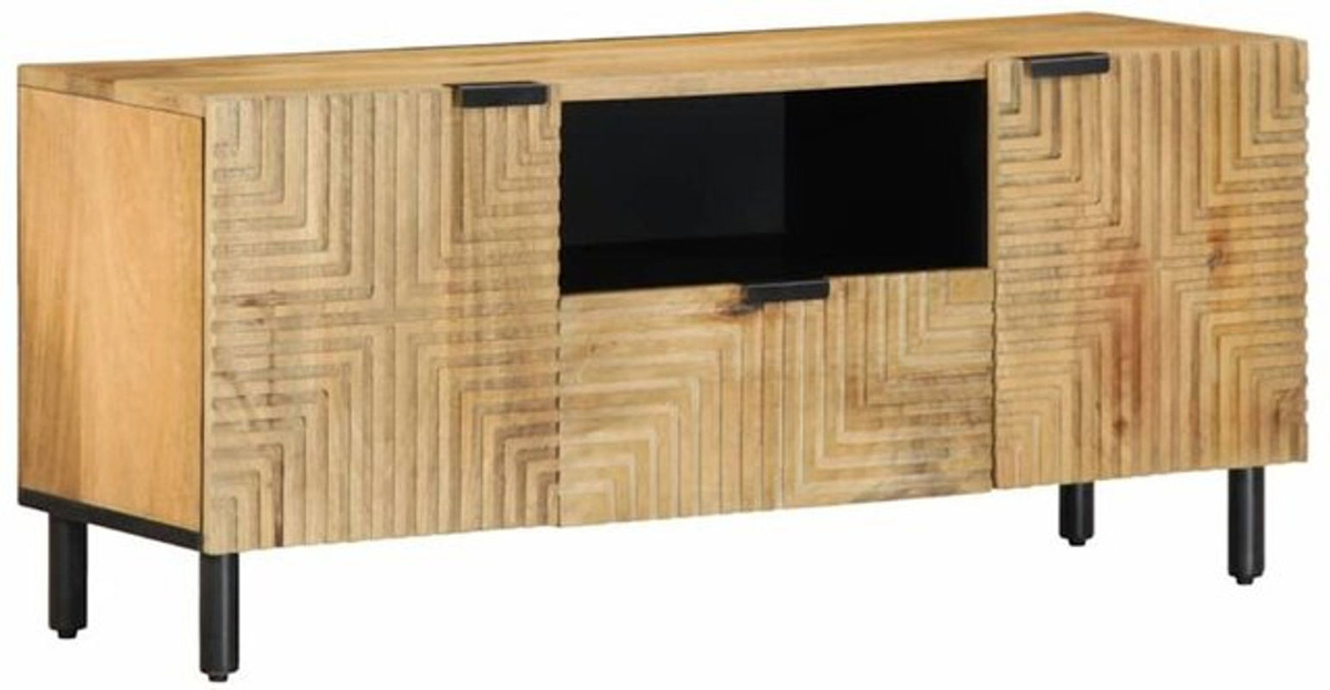 Vidaxl TV-Schrank aus Massivholz Mango in Braun im Industrial Design, B/T/H: 105 x 33 x 46 cm - Bild 1