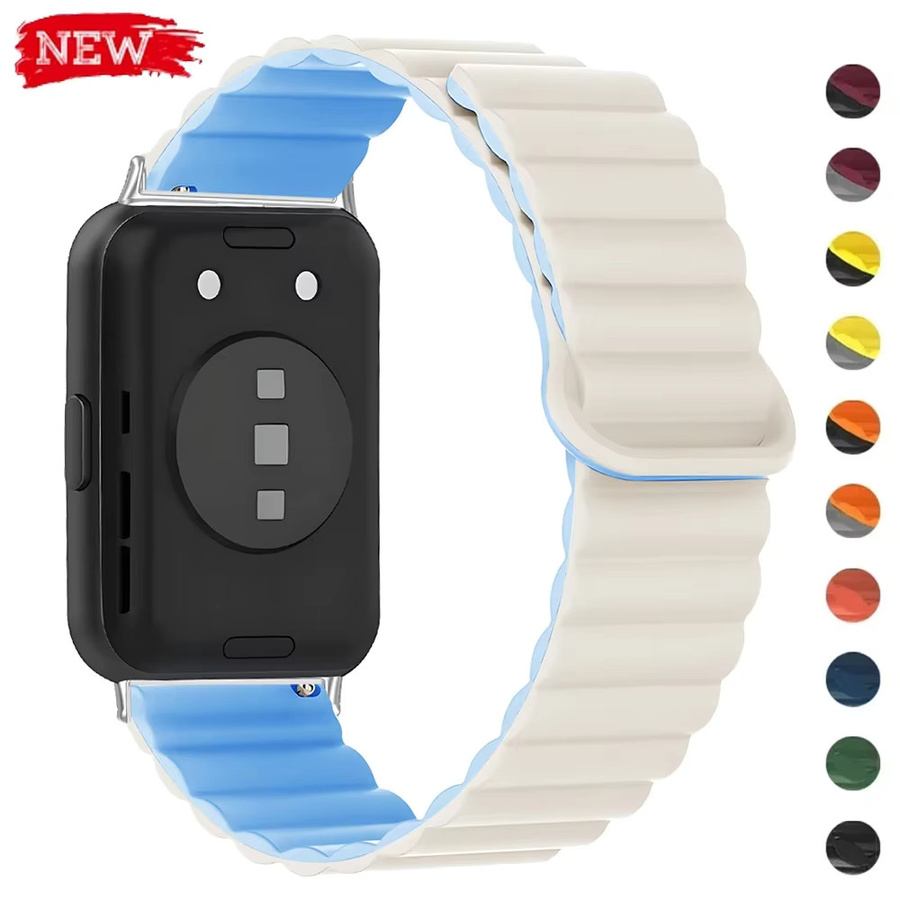CAOWTAN Uhrenarmband Silikon, Magnetschlaufenarmband, Samsung Galaxy Fit 3, Unisex - Bild 4