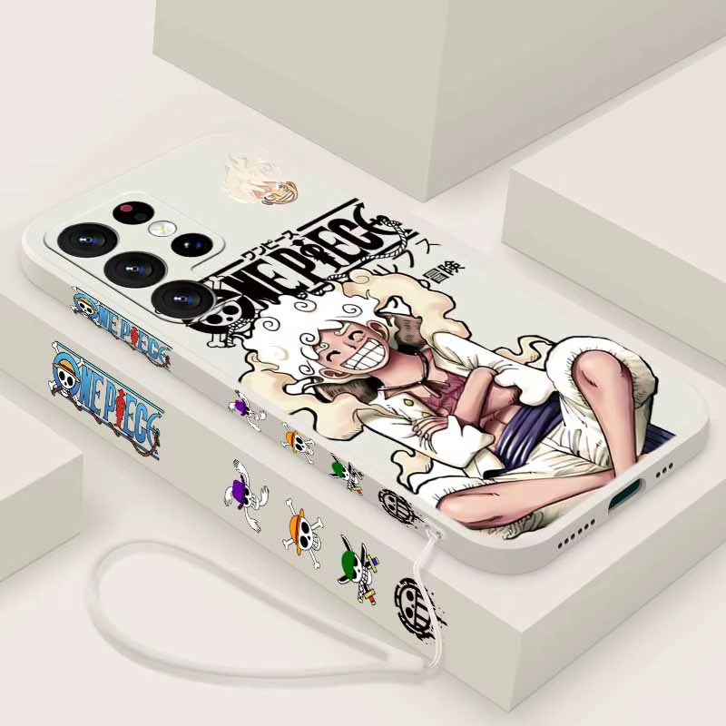 Luffy One Piece Anime Handyhülle für Samsung Galaxy S26 S25 S24 S23 S22 S21 S20 Ultra Plus Lite Softcase mit Liquid Rope Design - Bild 2