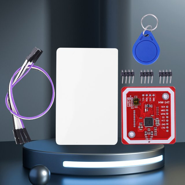 ALLOYSEED PN532 NFC RFID Modul V3 Benutzer-Kit mit IC S50 Karten-PCB-Antenne in Rot für Arduino, I2C, SPI und HSU Schnittstellen - Bild 1
