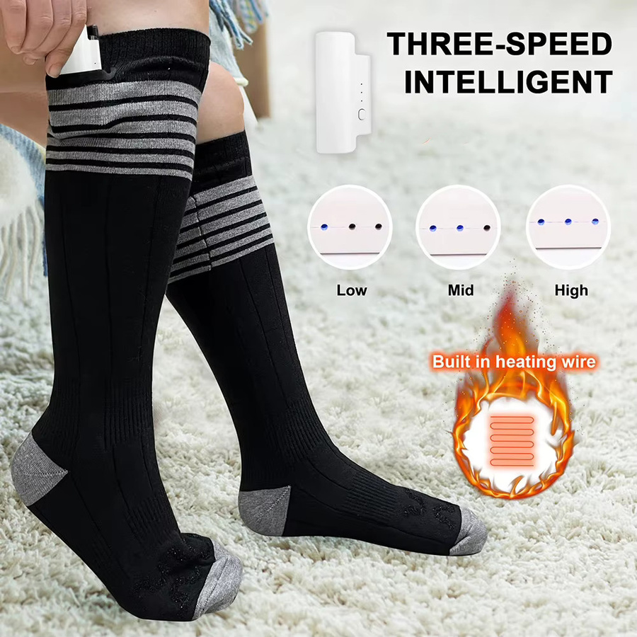 Wiederaufladbare Lithium-Batterie für beheizte Socken von YTBNA, 3,7 V, 2200 mAh, Farbe Weiß, mit USB-C Anschluss - Bild 2