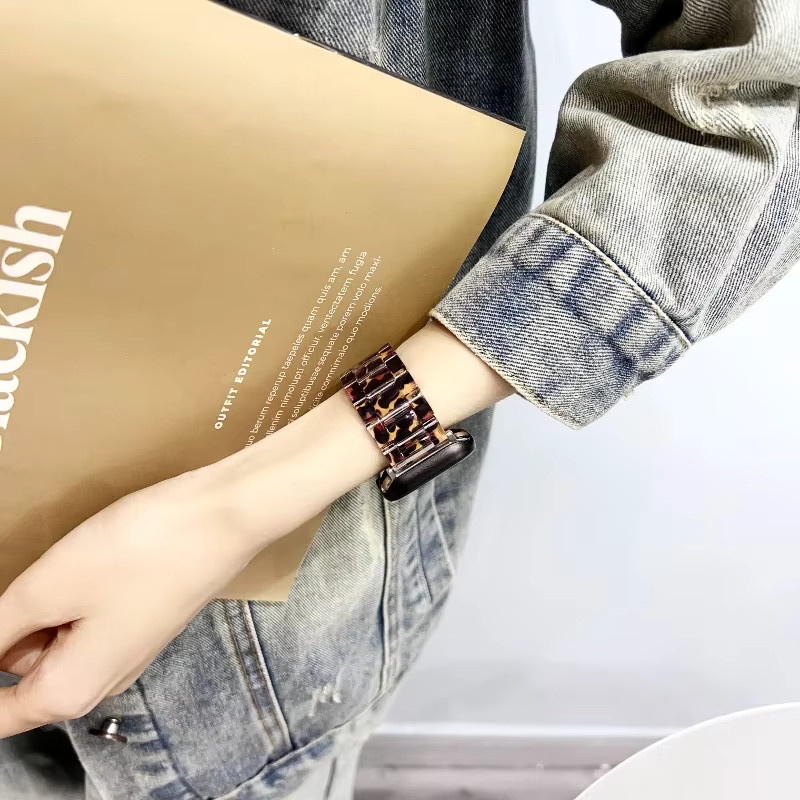 JBAILI Uhrenarmband, Braunes Leopardenmuster, Unisex - Bild 4