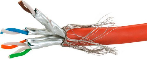 Schwaiger CAT7 Netzwerkkabel S/FTP Ethernet LAN unkonfektioniert orange 25 m - Bild 2