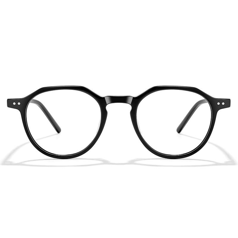 YCFoya 9601 Korrektionsbrille, Vollrand, Quadratisch, Acetat, Unisex, Schwarz - Bild 2