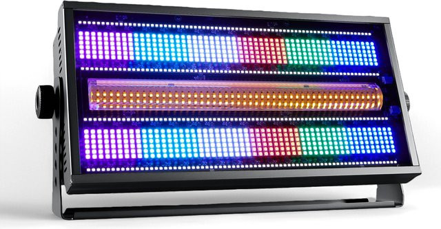 2 Stück HYULIGHTS 400W LED RGBW Bühnenbeleuchtung mit 120 Zonen, Stroboskoplicht und Wascheffekt in Schwarz - Bild 1