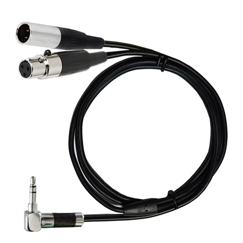 MACDOT Audio Y-Kabel mit Dual Mini 3Pin XLR Stecker und Buchse auf 3,5 mm TRS Stecker in Schwarz - Bild 5
