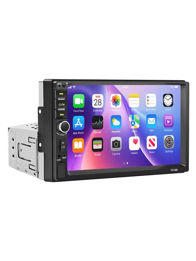 VENBES 1 Din Autoradio mit 7 Zoll Display, CarPlay, Android Auto, Mirror Link, Bluetooth 5.0, USB und wasserdichter Rückfahrkamera in Schwarz - Bild 7