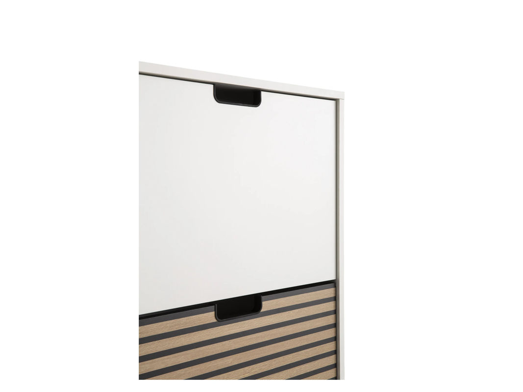 Schildmeyer Schuhkipper Ryker mit 2 Klappen in Weiß-Braun, B/H/T: 59,8 x 85,2 x 19,5 cm - Bild 3