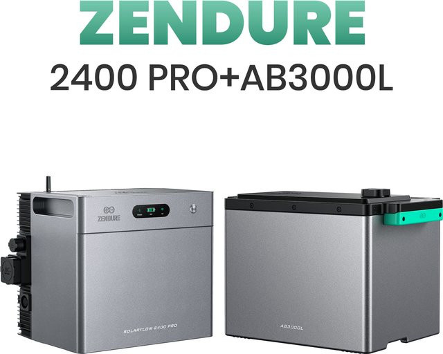 Zendure SolarFlow 2400 Pro mit 1x AB3000L Solarspeicher 2.88kWh in Grau - Bild 1