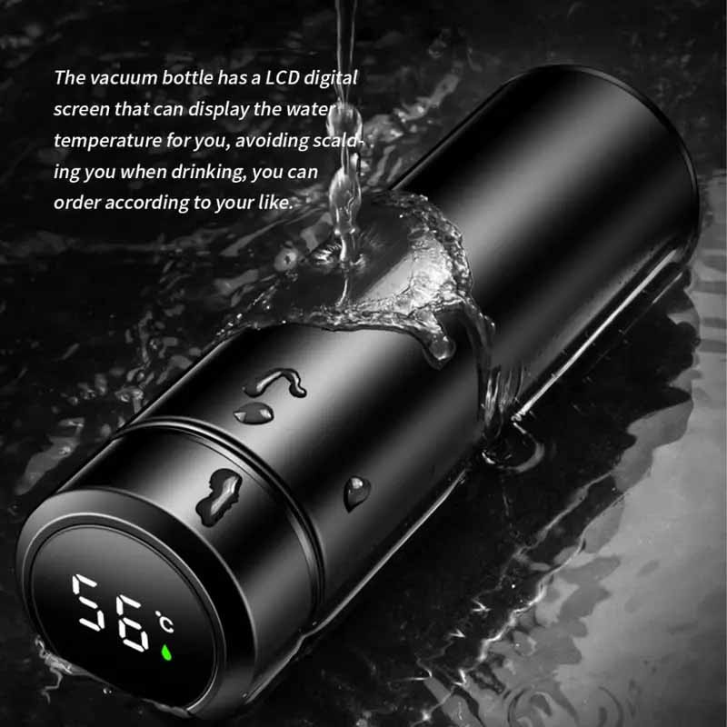Smarte Isolierflasche Your Warm Home aus Edelstahl mit LED digitaler Temperaturanzeige, Schwarz, 500 ml - Bild 3