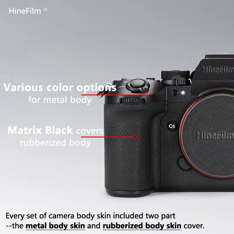 Hinefilm Skin Schutzfolie für Sony Alpha 1 II ILCE-1M2 Kamera in Schwarz und Blau - Bild 2