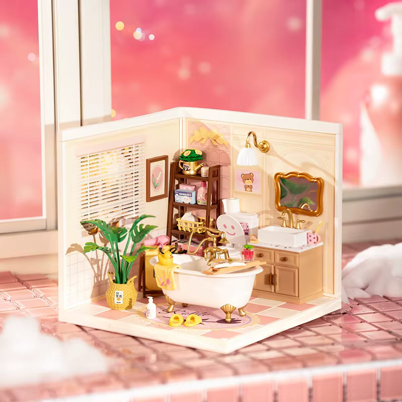 Robotime DIY Miniatur-Puppenhaus-Set, Laden-Set, mit LED - Bild 1