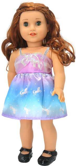 LIN KUN Puppenkleid, Einhorn, Puppenkleidungszubehör, Bunt / Mehrfarbig - Bild 1