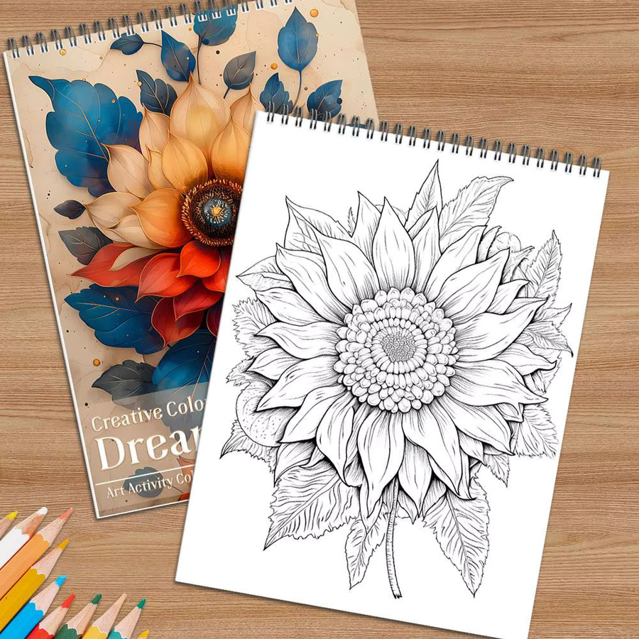 Blumen-Mandala Malerei mit bunten Blütenmustern aus Papier für Erwachsene, Mehrfarbig - Bild 2