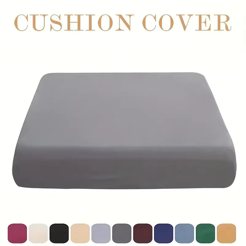 WANERQU Stretch-Sofa-Kissenbezug aus Spandex in Grau, einfarbig, elastischer Schonbezug für dein Sofa - Bild 4