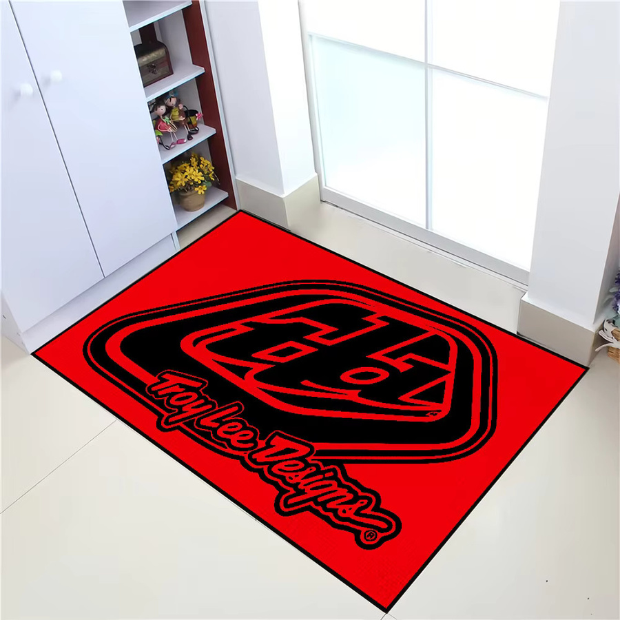 Rutschfeste Troy Lee Designs Fußmatte in Rot mit Grafikdesign, B/T: 60 x 40 cm - Bild 2