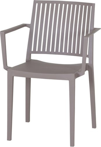 Siena Garden Stapelstuhl Lane mit Armlehnen in Taupe und Beige - Bild 1