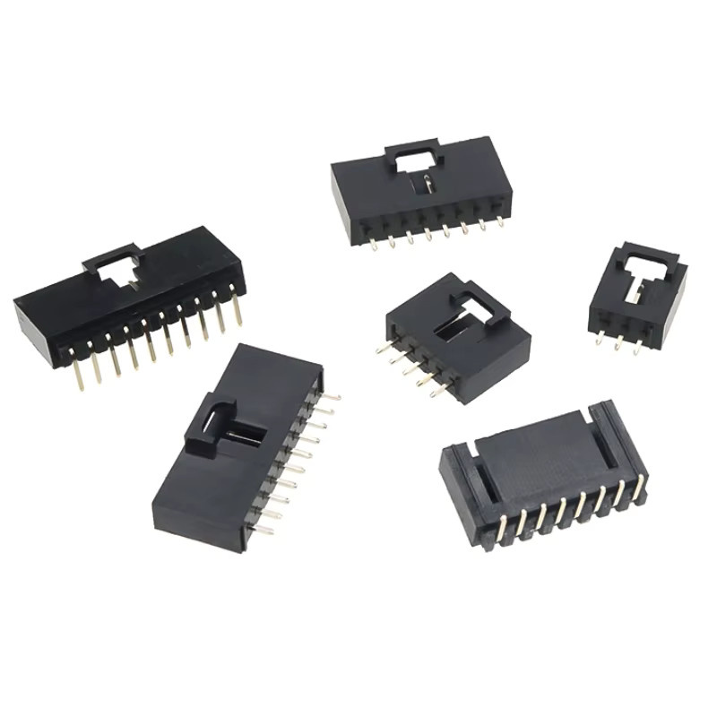 TJC8 Dupont-Stecker MX2.54 einreihig mit Verriegelungsschnalle, 2,54 mm, rechtwinklig oder gerade/gebogen, Farbe: Schwarz - Bild 2
