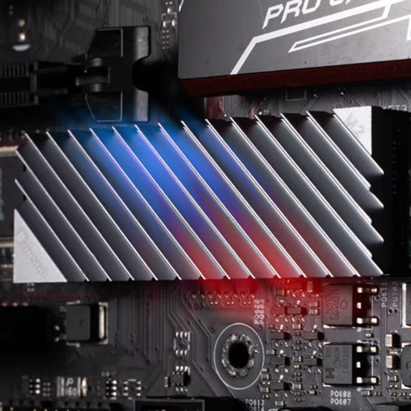 Ninth World M.2 NVMe SSD Kühlkörper aus Aluminium in Rot mit thermischem Silikonpad für 2280 Solid State Festplatten - Bild 6
