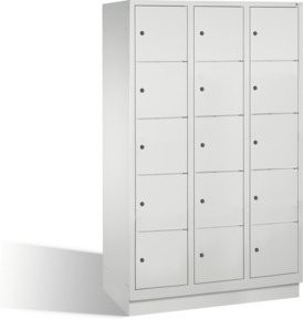 C+P Fächerschrank Classic auf Sockel mit 15 Fächern, Farbe Lichtgrau, H x B x T: 180 x 120 x 50 cm - Bild 1