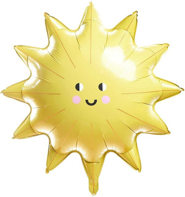 Rico Design Folienballon Sonne in Gelb, Durchmesser: 70 cm - Bild 1