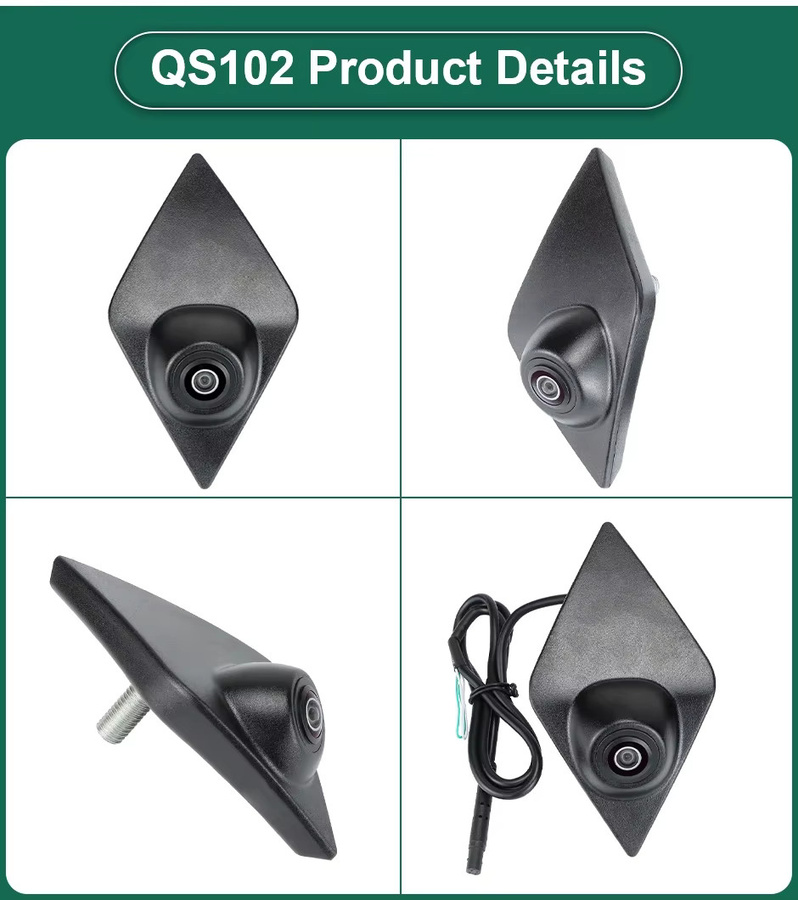 Ownice AHD 1080P Full HD Auto-Frontkamera mit 170 Grad Sichtfeld in Schwarz für Renault Megane 2, Clio 4, RS, Master 3, Kadjar, Scenic, Twingo, Fluence und Captur Trafic - Bild 4