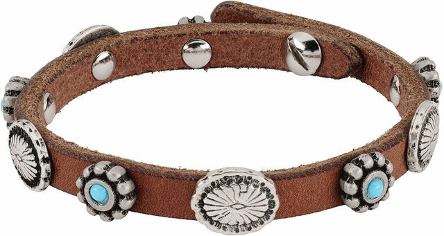Brunocenere Lederarmband, Silber, Herren, Vintage - Bild 1