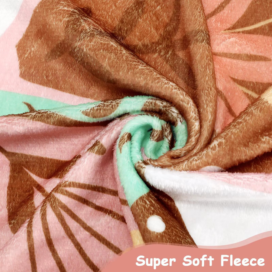 VIKAMA Baby-Meilenstein-Decke mit Schmetterlingsdruck und floralem Boho-Design, Mehrfarbig - Bild 3