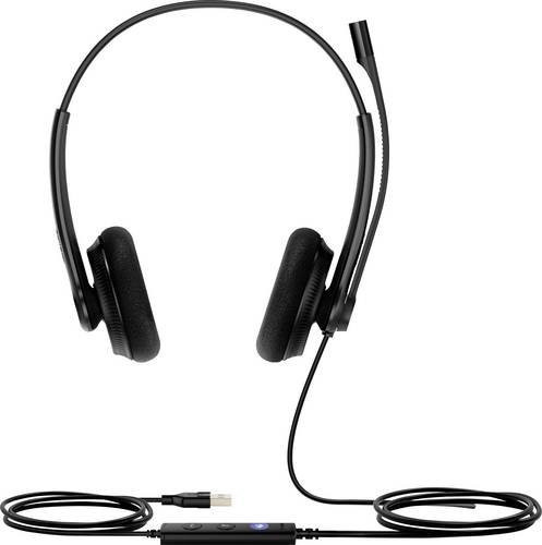 Yealink UH34 Lite Dual Teams USB On-Ear Headset Schwarz mit USB-A Anschluss - Bild 1
