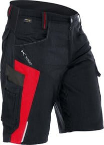 Kübler Shorts BODYFORCE in Schwarz/Mittelrot mit Cordura und Reflexstreifen, Größe 52 - Bild 1