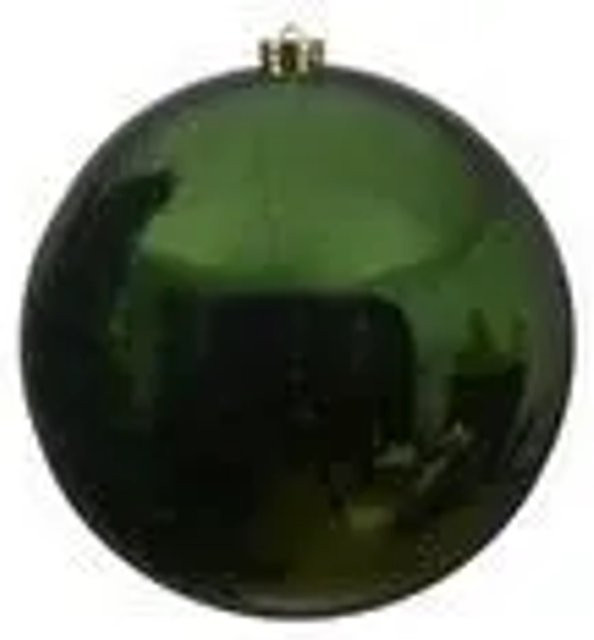 Bruchfeste Weihnachtsbaumkugel von Kaemingk in Grün, Durchmesser: 20 cm - Bild 1