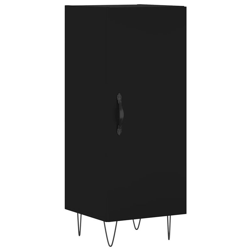 vidaXL Sideboard Schwarz aus Holzwerkstoff und Metall, klassisch, B/T/H: 34,5 x 34 x 90 cm - Bild 3