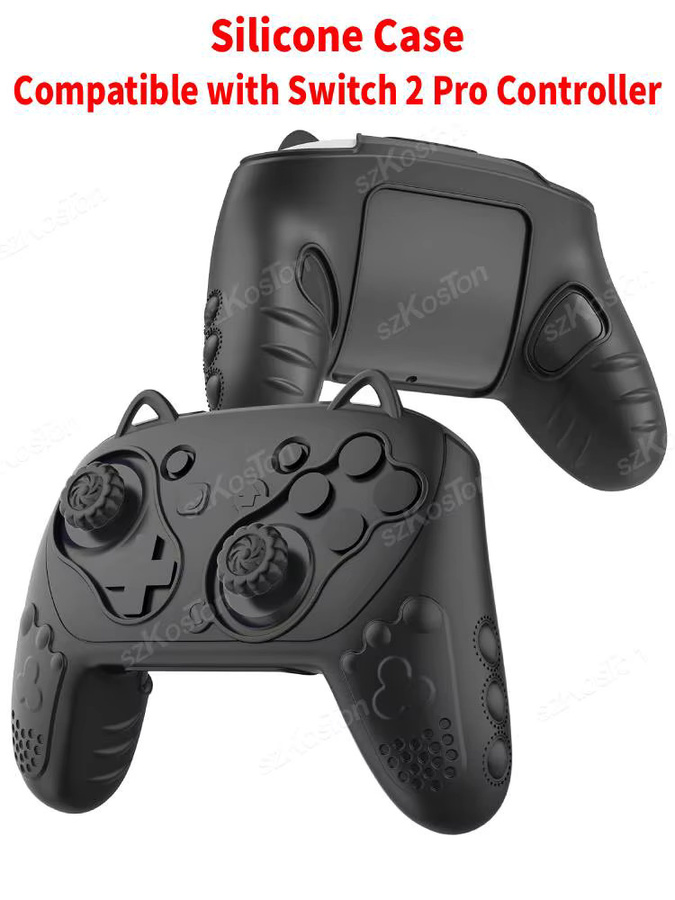 SZKOSTON Silikon-Schutzhülle mit Daumengriffen kompatibel mit Nintendo Switch 2 Pro Controller in Schwarz oder Grau - Bild 6