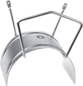 Schlauchhalter Midi ALBA aus Edelstahl Inox in Silber, B: 220 mm, T: 170 mm - Bild 1