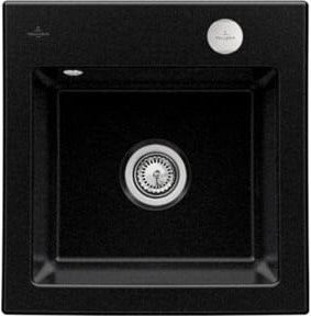 Villeroy & Boch Spüle Subway 50 S in Schwarz mit Ablauggarnitur, Exzenter und CeramicPlus Beschichtung - Bild 1