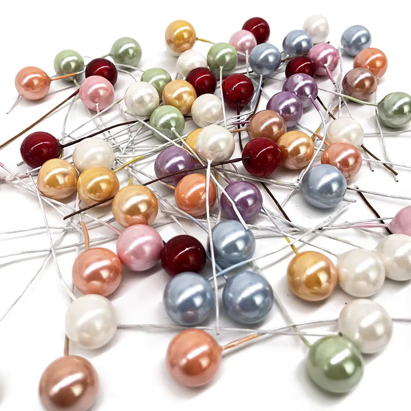 100 Stück Künstliche Perlen-Staubblätter von ZQCXLD in Multicolour für DIY Dekorationen, Hochzeiten und Partys - Bild 4