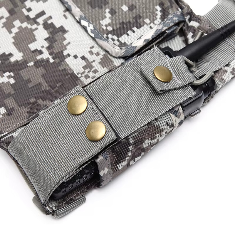 ABBREE PT-08 Taktische Walkie Talkie Brusttasche mit Holster in Camouflage für Wouxun und Baofeng UV-5R - Bild 4
