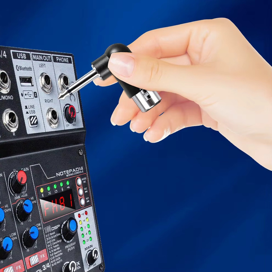 FRHY XLR-Stecker auf 6,35mm Klinkenbuchse Adapter in Schwarz für symmetrische Audio-Anschlüsse und Mikrofone - Bild 3