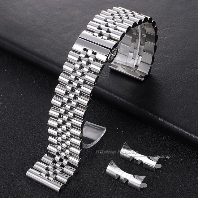 HQstrap Uhrenarmband Edelstahl, Silber, Unisex, 21mm - Bild 1