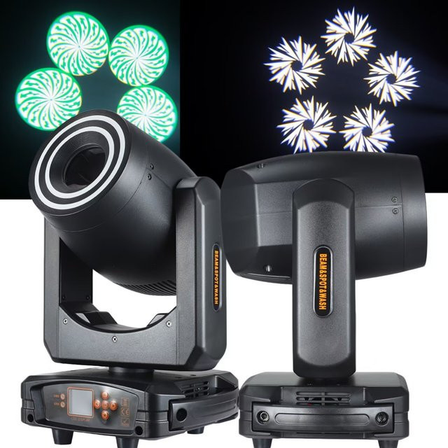 YOUBAIXIA 250W 3-in-1 BSW LED Moving Head Beam Shaking Light Fixture mit Doppelprisma-Effekt und RGB-Farben in Schwarz - Bild 1