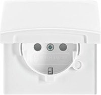 Busch-Jaeger Schuko-Steckdoseneinsatz IP44 Unterputz in Weiß - Bild 1