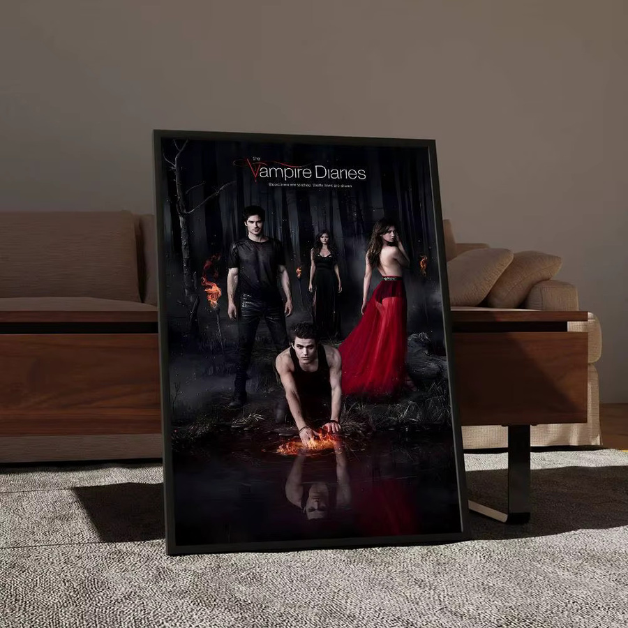 Selbstklebendes Kunstposter The Vampire Diaries von Rastar in Multicolor auf Whitepaper - Bild 5
