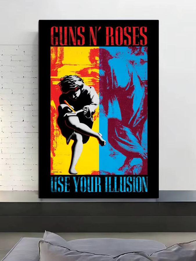 Guns N Roses Wandkunst Poster von Kayou, Multicolor, HD Wandbild für Wohnzimmer und Schlafzimmer, ohne Rahmen - Bild 6