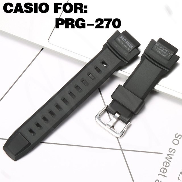 Casio Uhrenarmband, Kunststoff, Gummi, Schwarz, Herren - Bild 1