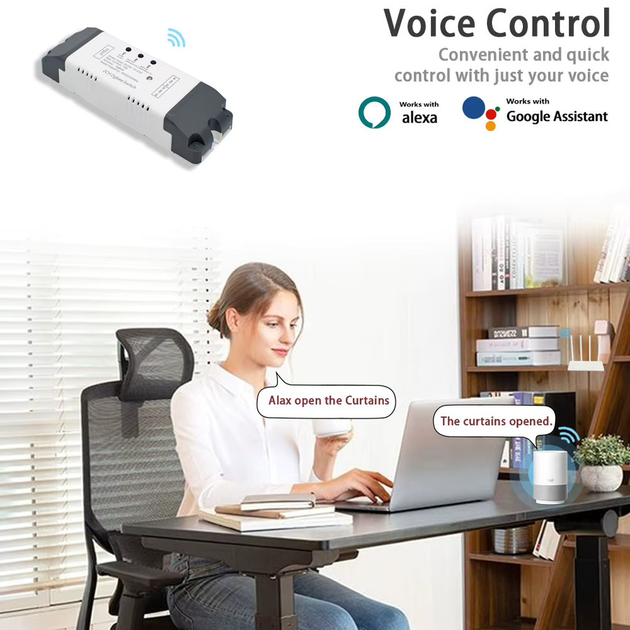 Tuya Zigbee Smart Home Relais mit Trockenkontakt und Timer-Funktion für Motor Module, kompatibel mit Alexa und Sprachsteuerung, 12V 24V 220V - Bild 5