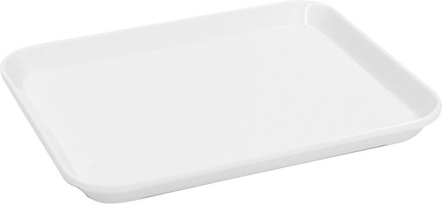 Schneider Auslagetablett aus Melamin in Weiß, rechteckig, L: 19 cm, B: 15 cm, H: 1,7 cm - Bild 1