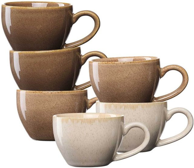 Ritzenhoff & Breker Espressotassen Sahara aus Keramik, Braun, 6er Set, 100 ml - Bild 1