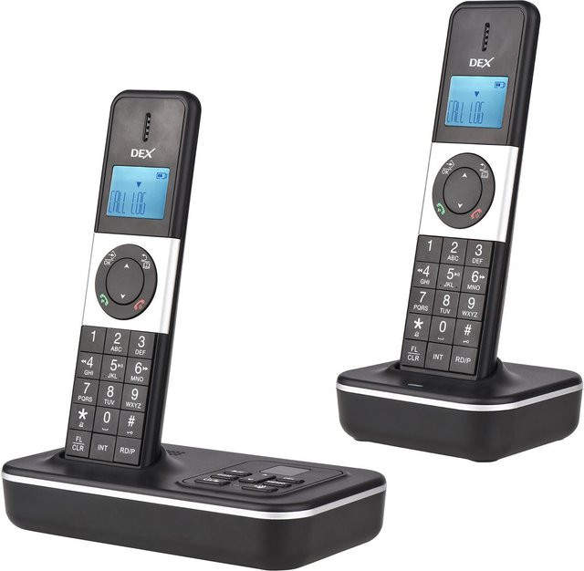 Bisofice D1002 TAM-D schnurloses Telefon Set mit 2 Mobilteilen und Anrufbeantworter in Schwarz mit Anrufer-ID und Anrufwarteschleife - Bild 1