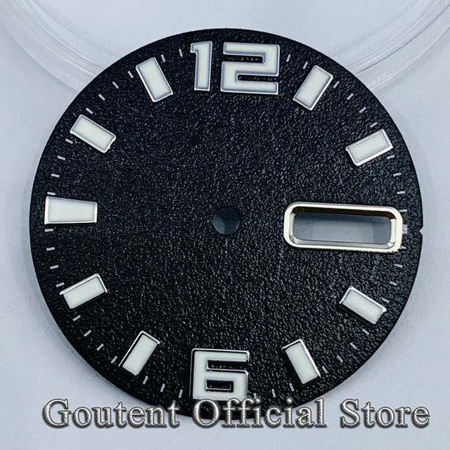 Goutent Armbanduhr, schwarzes Zifferblatt, NH36-Uhrwerk, 28,5 mm - Bild 1