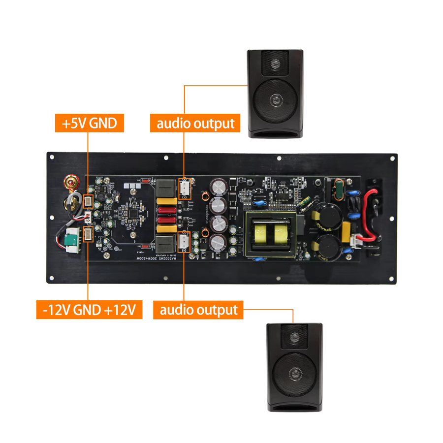 Ysaio Ma5332Ms Pure Power Amplifier Hochleistungs-Digitalverstärkerplatine in Multicolour mit 2X200W Zweikanalmodul für HiFi Audiophile-Qualität - Bild 3